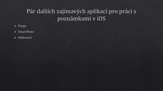 Nástroje na práci s poznámkami v tabletu