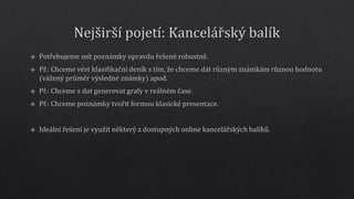 Nástroje na práci s poznámkami v tabletu