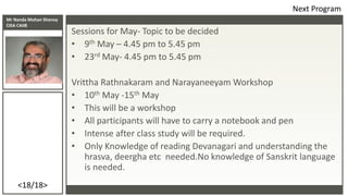 Mr Nanda Mohan Shenoy
CISA CAIIB
<18/18>
Sessions for May- Topic to be decided
• 9th May – 4.45 pm to 5.45 pm
• 23rd May- ...