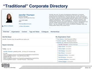 “Traditional” Corporate Directory




                                    Slide 49
 