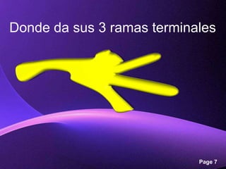 Donde da sus 3 ramas terminales




           Powerpoint Templates
                                  Page 7
 