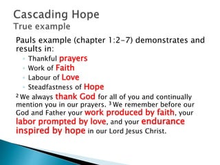 Paul preaches
◦ In face of opposition
◦ Pure motives
◦ No trickery
◦ No flattery
◦ No mask to cover up greed
◦ Worked day and night
◦ Not looking for praise
◦ Not asserting authority
But as those approved by God and entrusted
with gospel (ch 2:3-6)
 
