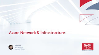 Azure Network & Infrastructure
Phi Huynh
R&D Manager
NashTech Vietnam
 