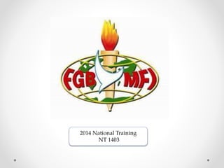 2014 National Training 
NT 1403 
 