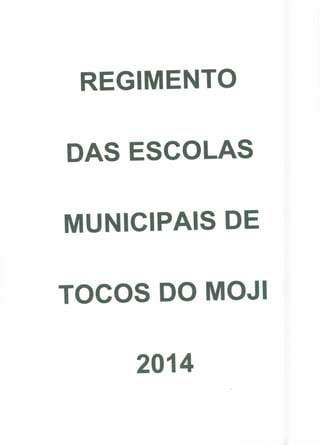 Regimento municipal escolar 2014