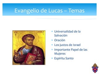 Evangelio de Lucas – Temas


              Universalidad de la
              Salvación
              Oración
             ...