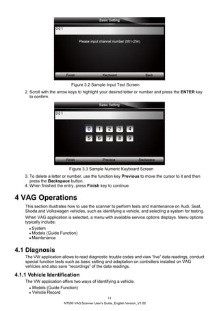 Nt500 vag-scanner-user-manual-foxwellshop | PDF