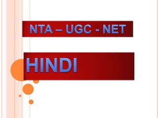 NTA-UGC-NET-HINDI-PPT MODEL-1
