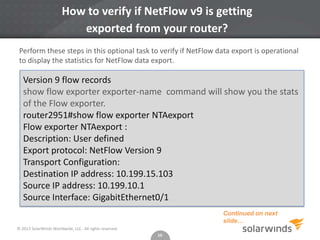 Cisco Netflow V9 Export : NetFlow Data: Exporting from Cisco Router – HQMP