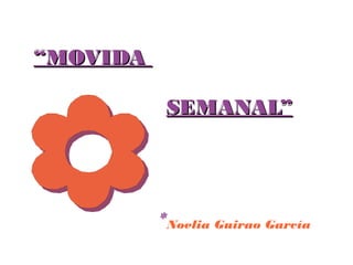 ““MOVIDAMOVIDA
SEMANAL”SEMANAL”
*Noelia Guirao García
 