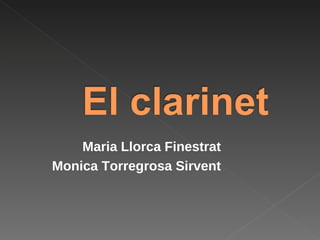 Maria Llorca Finestrat Monica Torregrosa Sirvent 