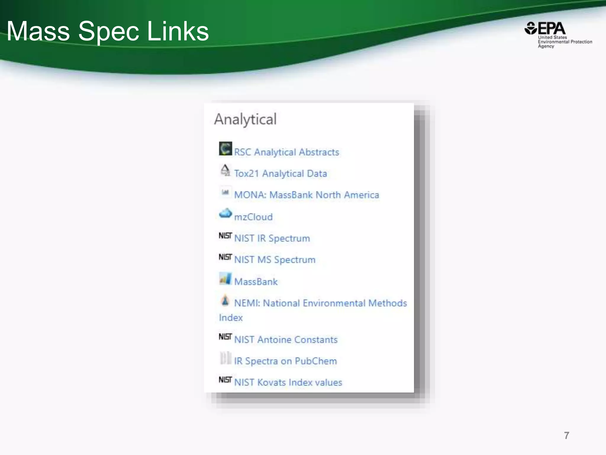 Mass Spec Links
7
 