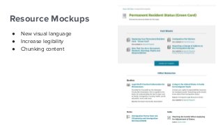 Resource Mockups
● New visual language
● Increase legibility
● Chunking content
ROCK #1
 