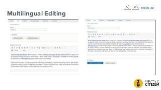 Multilingual Editing
ROCK #2
 