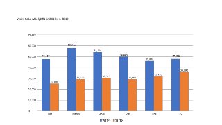 Visits to LawHelpMN in 2018 vs. 2019
 