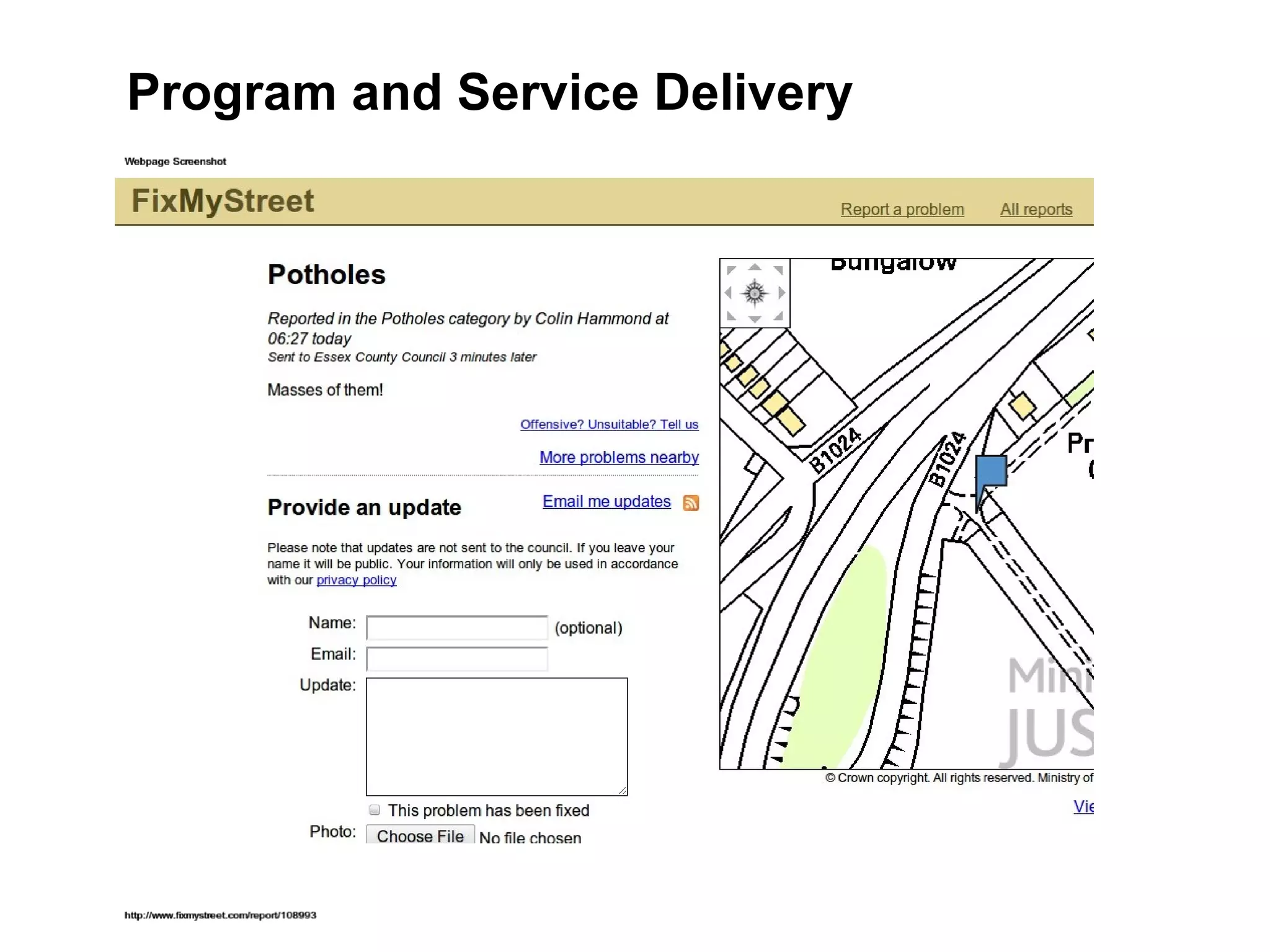 Program and Service Delivery
 