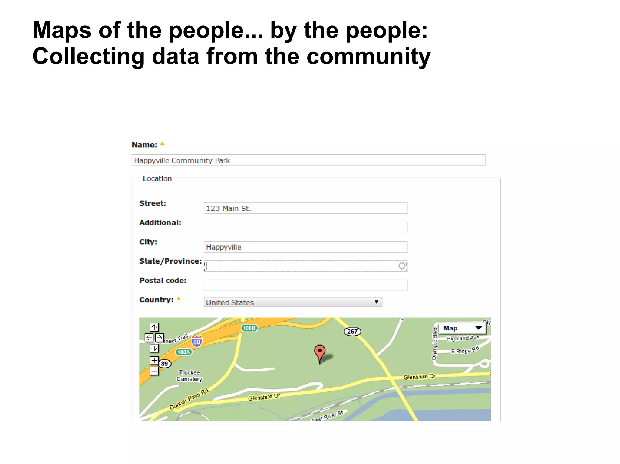 Maps of the people... by the people:
Collecting data from the community
 