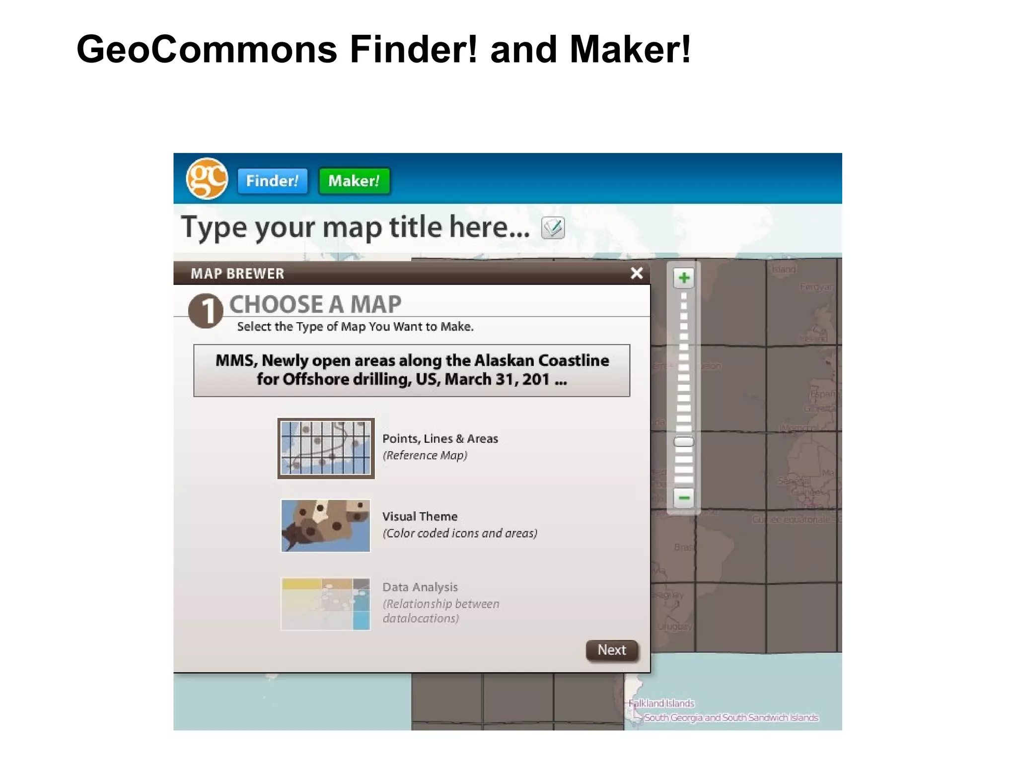 GeoCommons Finder! and Maker!
 
