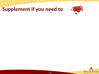 Supplement if you need to 