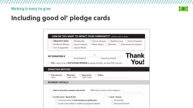 donation pledge card