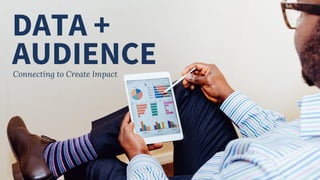 DATA +
Connecting to Create Impact
AUDIENCE
 
