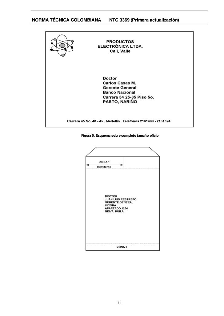 Ntc3369 sobres comerciales