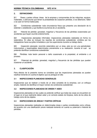 Ntc 4114 inpecciones de seguridad | PDF