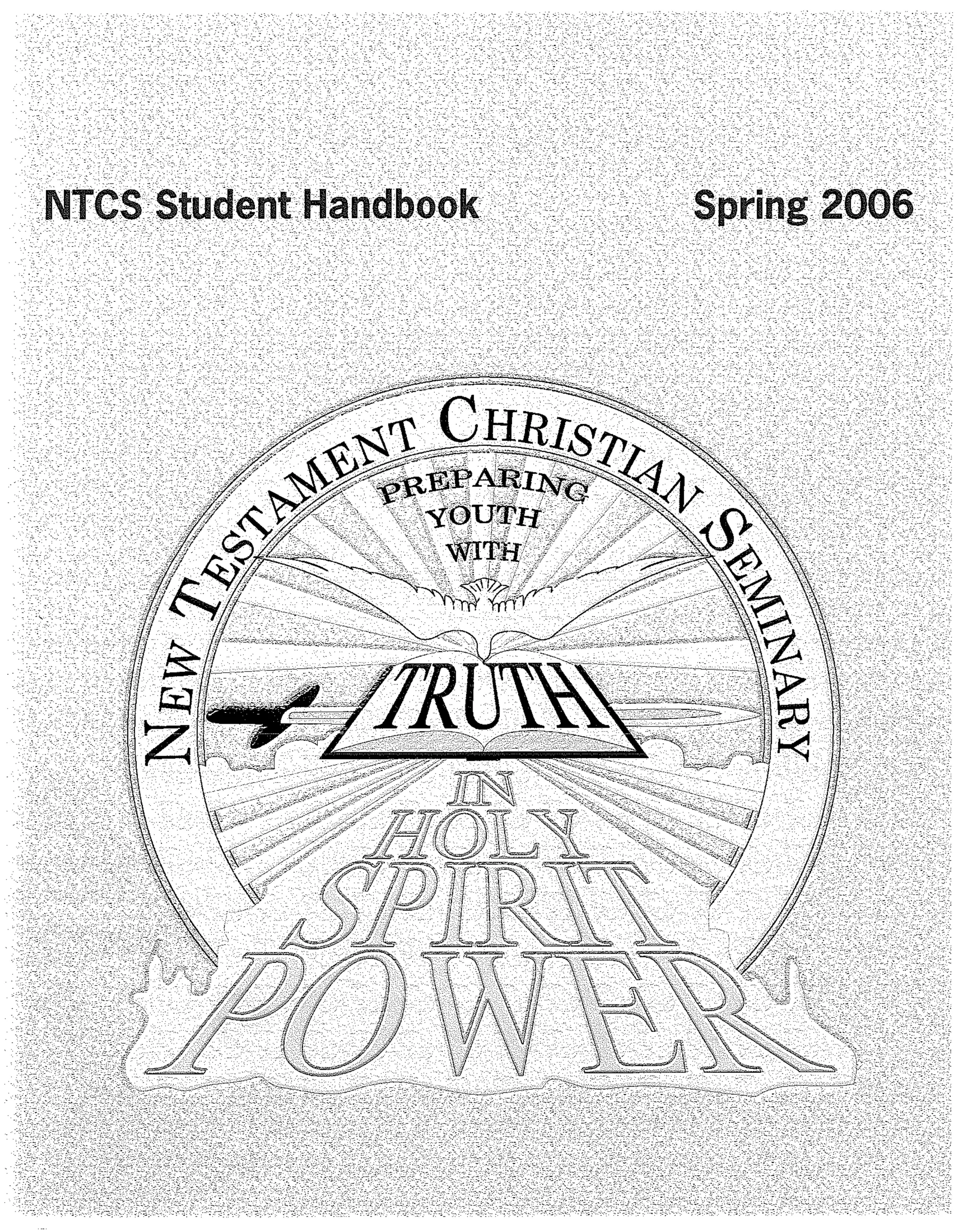 NTCS Student Handbook Spring 2006