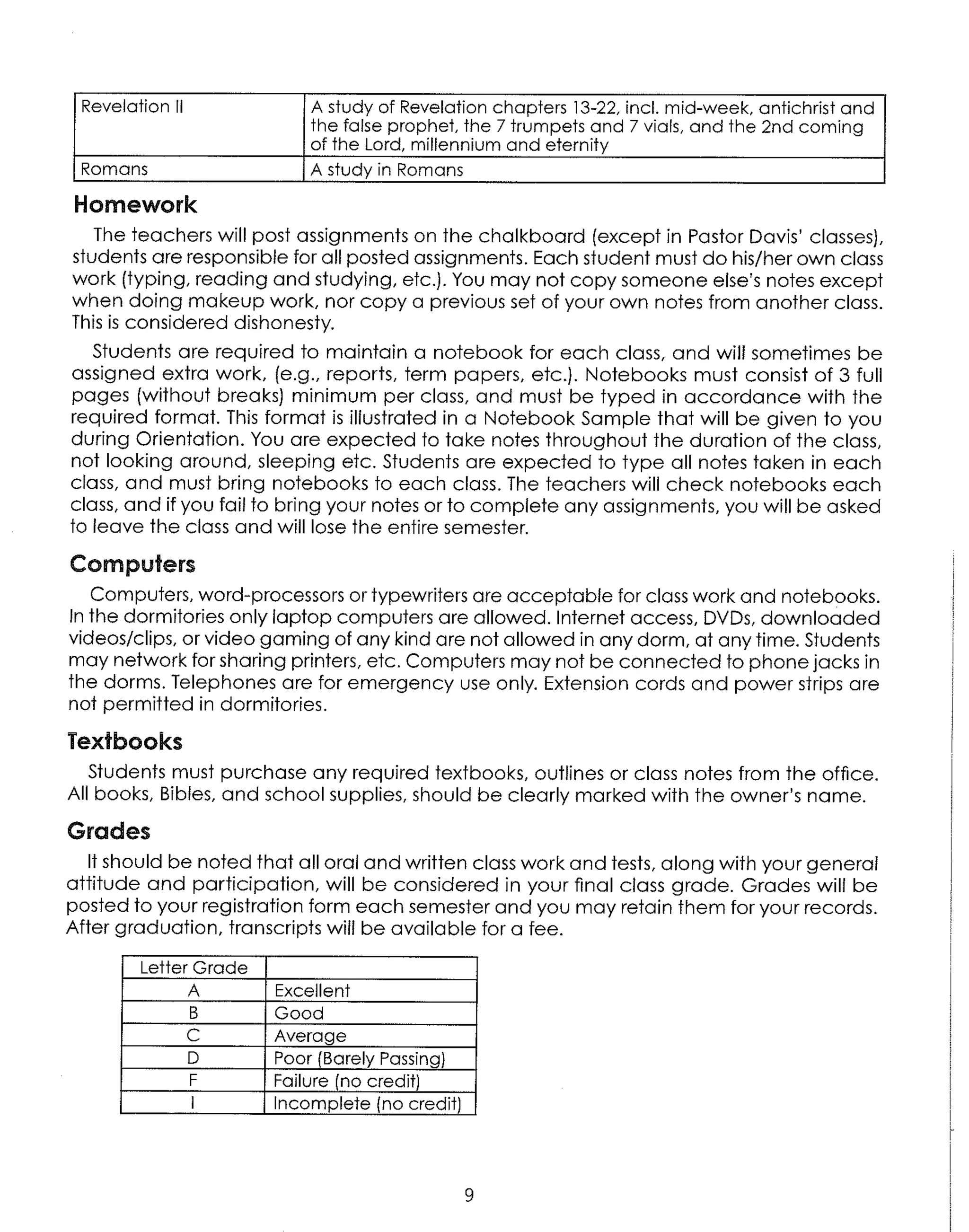 NTCS Student Handbook Spring 2006