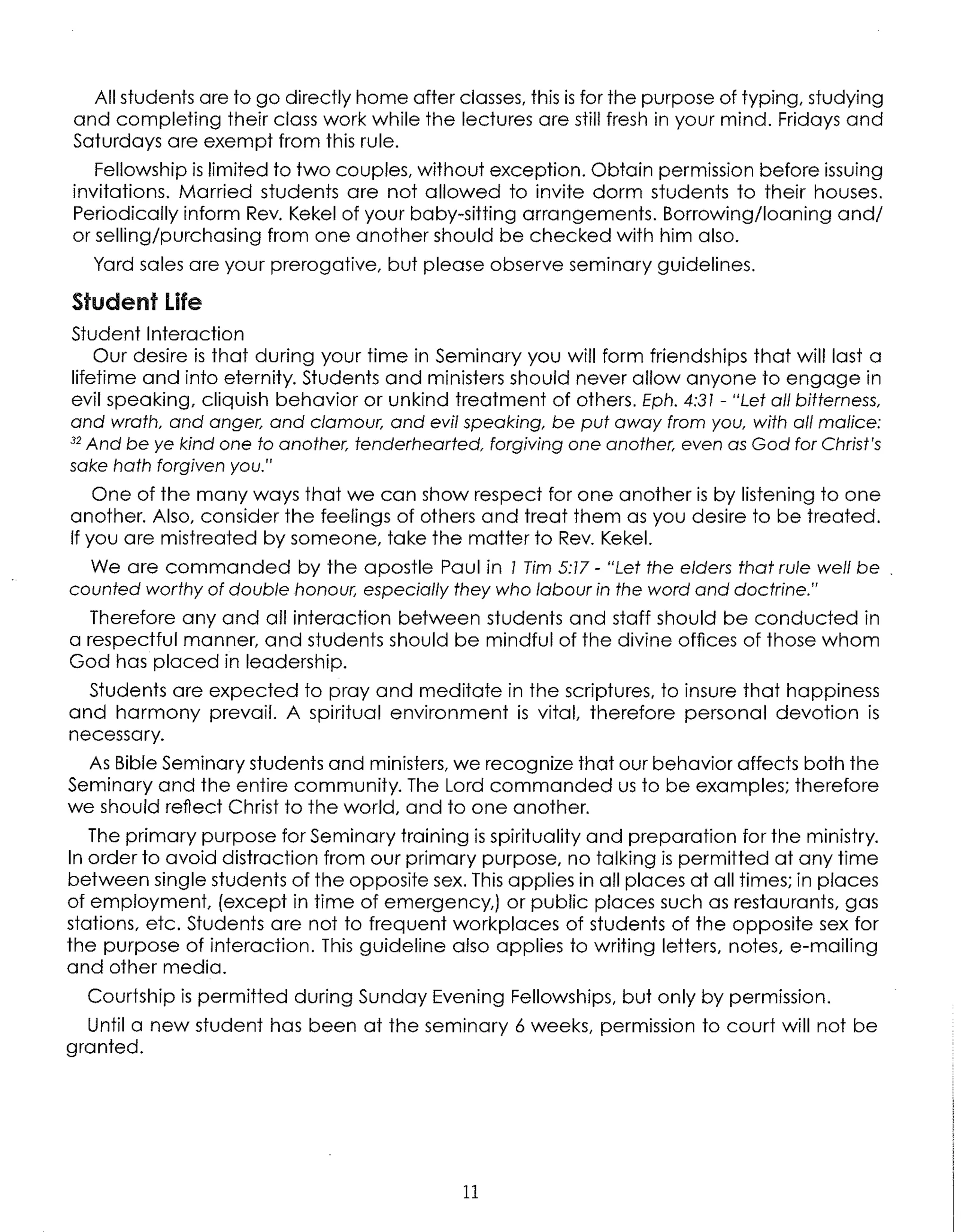 NTCS Student Handbook Spring 2006