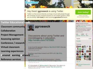 Social networking in 140 characterstwitter The most popular microblogging system