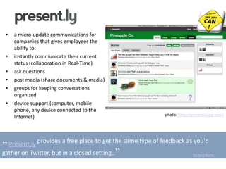 similar LMS„ Edmodo could be used for a wide variety of tasks and lessons. […]  It could also be a forum for open discussion in an online course setting. In a one-to-one computing environment you could post a story starter and have each student add a sentence or paragraph to create a collaboratively written story. ”Richard Byrne