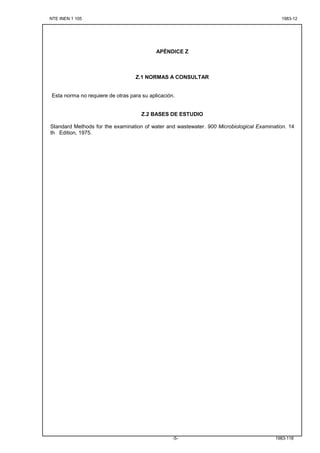 NTE INEN 1105 1983 | PDF