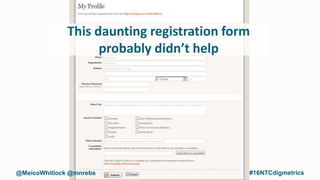 @MeicoWhitlock @mnrebs #16NTCdigmetrics
This daunting registration form
probably didn’t help
 
