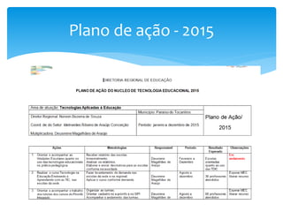 Plano de ação - 2015
 