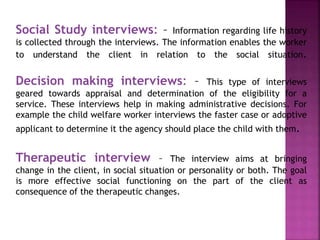 Nterview in social case work | PPTX | Parenting | Family and Relationships