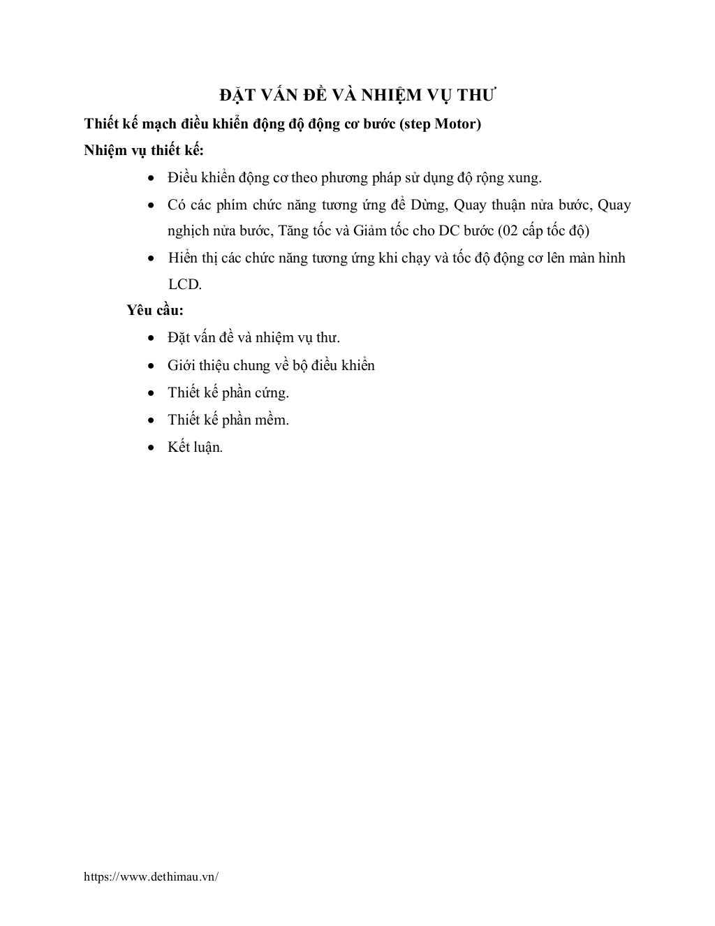 Đồ án Thiết kế mạch điều khiển động cơ bước (Step Motor) | PDF