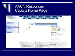 AACN Resources Capwiz Home Page  