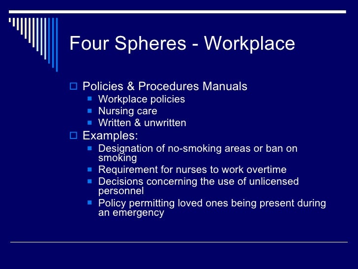 Where are useful policy manuals for nursing?