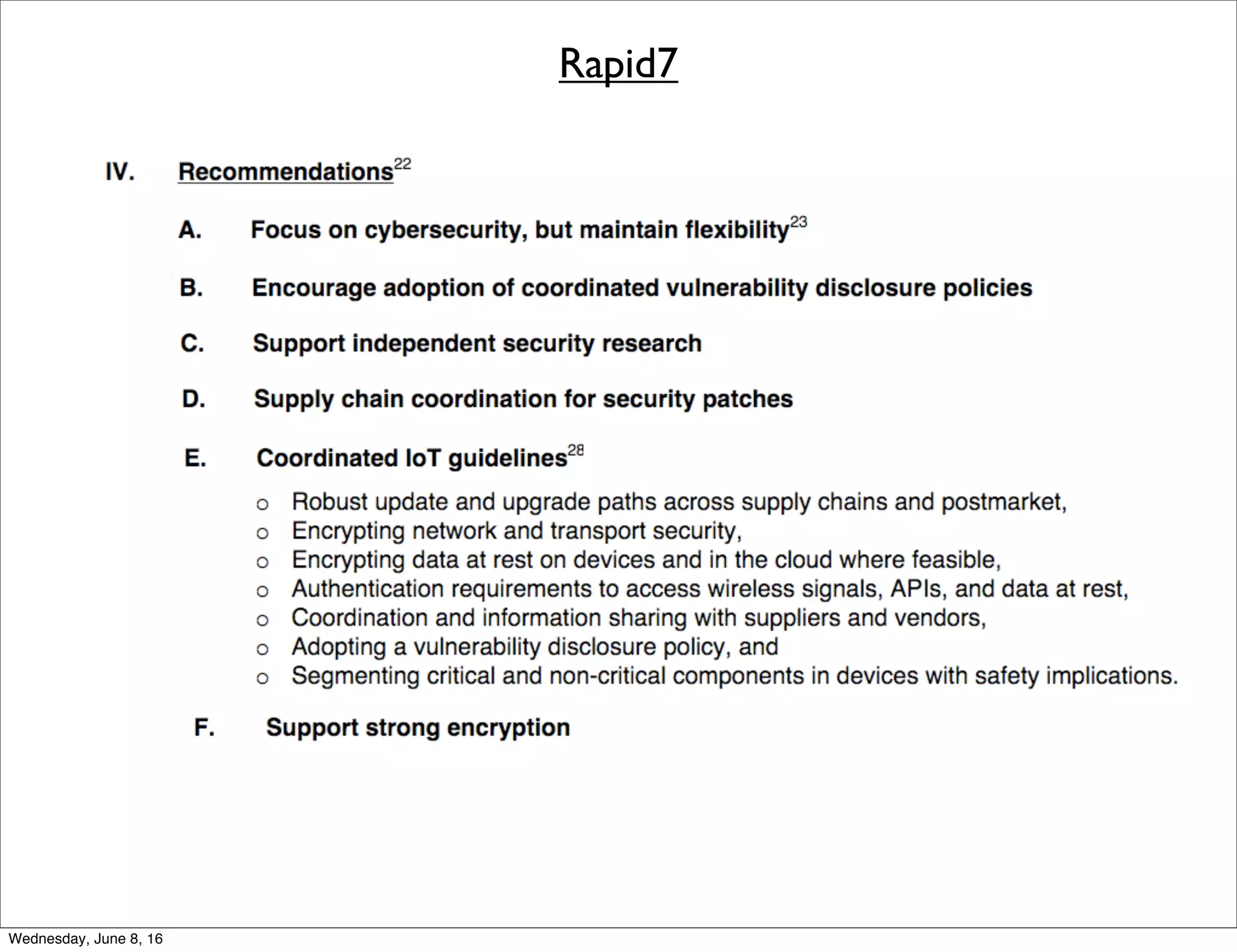 Rapid7
Thursday, June 9, 16
 