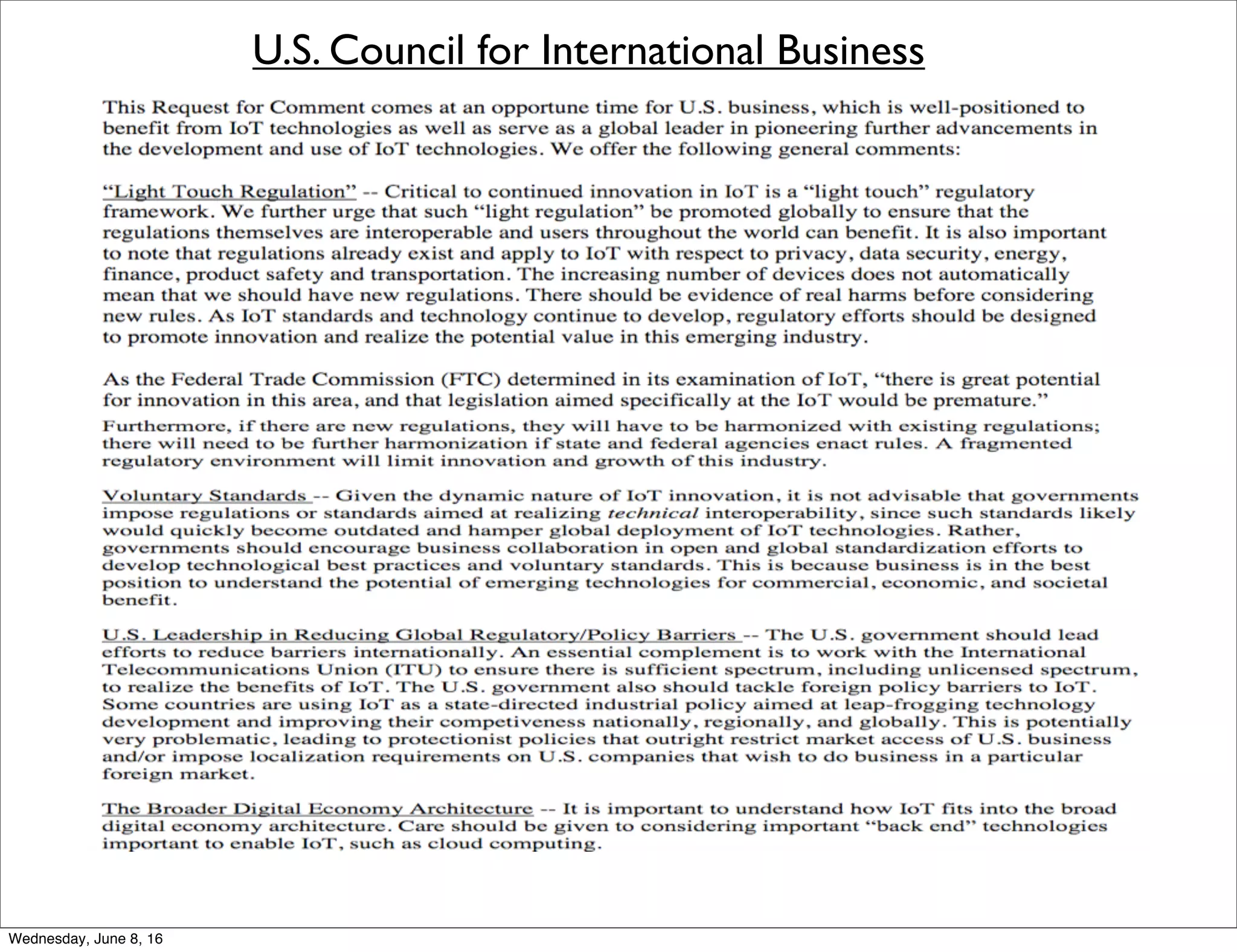 U.S. Council for International Business
Thursday, June 9, 16
 