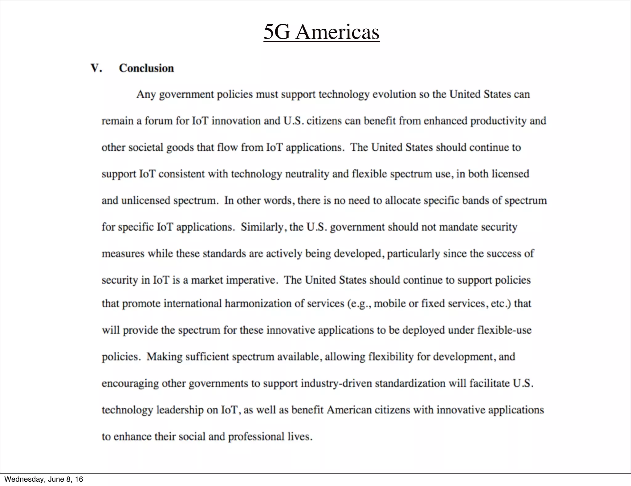 5G Americas
Thursday, June 9, 16
 