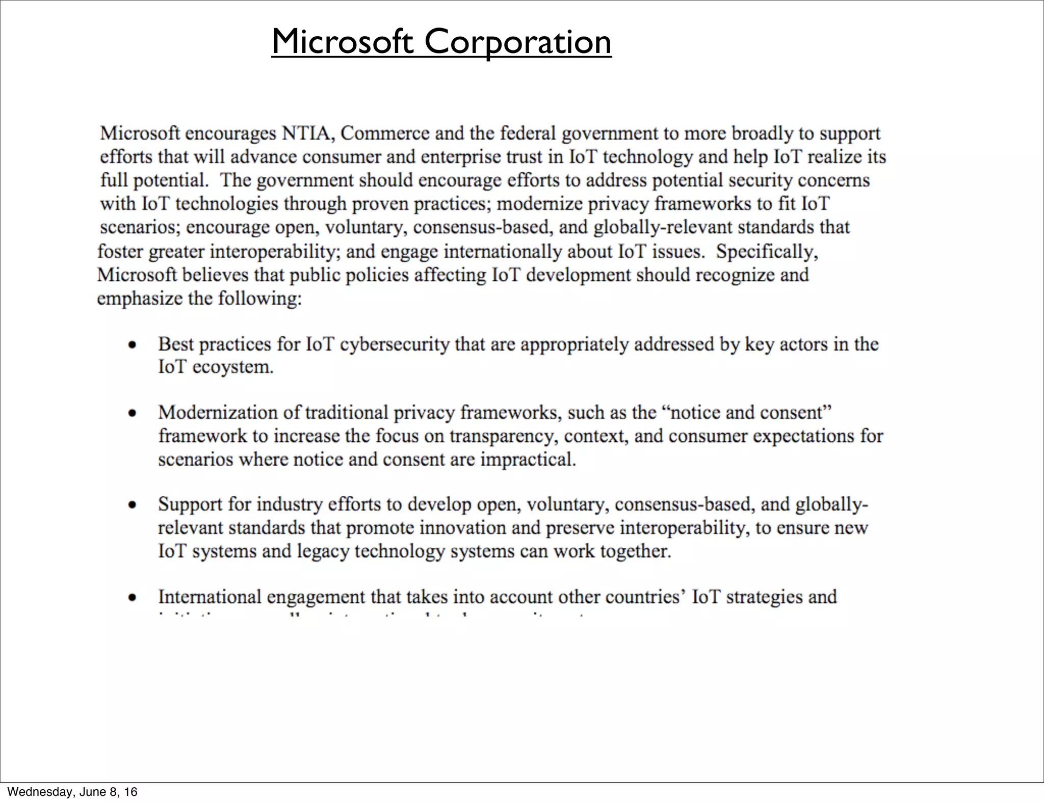 Microsoft Corporation
Thursday, June 9, 16
 