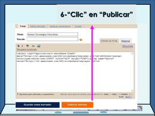 6-“Clic” en “Publicar” 