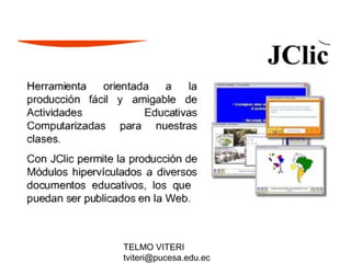 TELMO VITERI
tviteri@pucesa.edu.ec
 