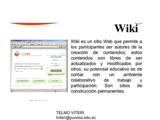 TELMO VITERI
tviteri@pucesa.edu.ec
 