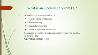 Operating System Introduction Non Computer Science Nt introduction(os) | PPTX