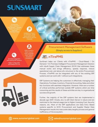 nTirePMS - Procurement Management System SunSmart Technologies | PPTX