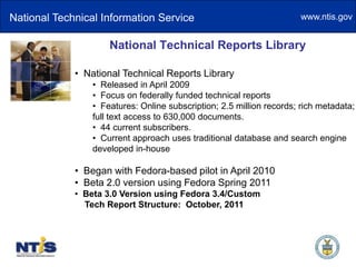 National Technical Information ServiceNational Technical Reports Library  National Technical Reports Library 