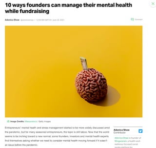 10 ways founder can manage their mental health while fundraising.